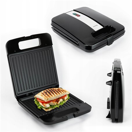 Huslog Toaster Panini Grill 1400W avec Plaques Antiadhésives