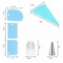 Retoo Lot de 33 Poches à Douille réutilisables avec 24 Douilles en Acier Inoxydable et 3 spatules à crème en Silicone pour décor