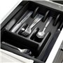 Vilde Range-couverts pour tiroir - Organiseur de cuisine avec 5 compartiments - Noir - 36 x 25,5 x 6 cm.