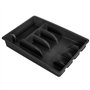 Vilde Range-couverts pour tiroir - Organiseur de cuisine avec 5 compartiments - Noir - 36 x 25,5 x 6 cm.