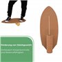 CAWI Planche d'équilibre pour enfants et adultes - Équipement de fitness pour la maison - Planche de surf + rouleau de fascia - 