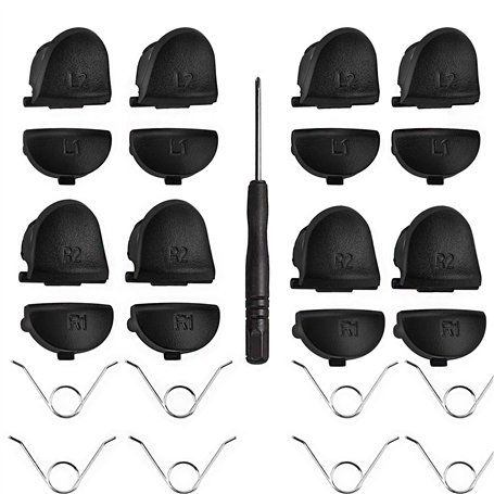 4 Pack Bouton Manette PS4 Pièces de Rechange L1 L2 R1 R2 Trigger Ressorts Boutons pour JDS-030 PlayStation 4 PS4 Controller Avec