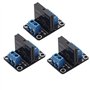 Aihasd 3 pièces DC 5V 1 canal SSR G3MB-202P Carte de module de relais statique Haut niveau avec fusible résistif pour Arduino