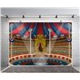 YongFoto 3x2m Vinyle Toile de Fond Aire de Jeu de Cirque Spectacle de Performance Chapiteau Grande Tente Salle Fond de Studio Ba