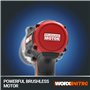 WORX NITRO 18V(20V MAX) Perceuse à Percussion sans Fil WX354.1 PowerShare PRO Brushless 60 N.m Commande à 2 Vitesses 10mm dans B