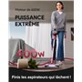 600W/60Kpa Aspirateur Balai Puissant avec Recharge Murale