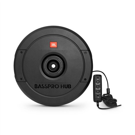 JBL BassPro Hub 11" Roue de Secours Caisson de Basse Voiture Actif - 300 Watt Subwoofer Voiture pour la roue de secours avec amp