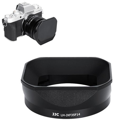 JJC Pare-soleil carré en métal avec capuchon pour objectif FUJIFILM XF 35 mm f/1.4 R – Filtre de 52 mm compatible avec objectif