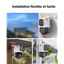 Tenda Caméra Extérieure WiFi 3MP+3MP, Double Objectif, 360° PTZ, Audio Bidirectionnel, Couleur Vision Nocturne 30m, Détection Pe