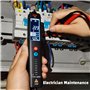 BSIDE EBTN Détecteur de tension, écran LCD à 3 lignes, testeur de tension, sans contact avec sensibilité réglable, capteur d'ali