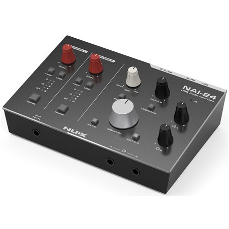 NUX | Interface audio USB NAI-24 pour enregistrement – Interface de streaming USB-C 2i2 avec double compresseur