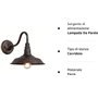 OKUGAIYA IP54 Lampe de mur extérieur Rétro étanche en Bronze Antique Rural Fer Forgé Lanterne murale E27 Vintage Edison Lighting