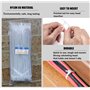 Lot de 100 serre-câbles blancs transparents - En plastique - Longs et résistants à la traction de 18 kg - Auto-bloquants - Pour 