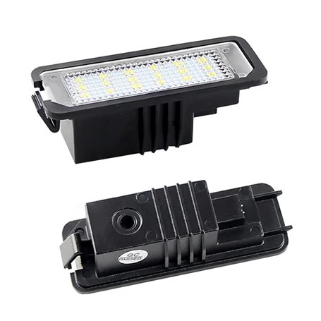 MuChangZi 2pcs 12V LED Lampes de Plaque D'immatriculation Numéro de Voiture pour V/W Golf 4 5 6 7 Polo 6R Passat Seat