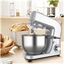 Robot Petrin, Robot Pâtissier Multifonctions de Cuisine, 6 Vitesses Robot Pétrin a Pain avec Bol, 4.8L Robot Patissier Puissant