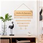 Calendrier des Anniversaires en Bois Français - Kit de Suspension Panneau Bricolage avec Étiquettes Cœur - Décoration Cadeau Ori