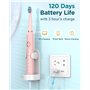 Brosses à Dents Électriques Soniques Adultes avec 8 Têtes - Brosse à Dents Électrique avec Étui de Voyage, 5 Modes et IPX7, Bros