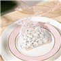 50Pcs Sachet Organza Pochette Dragée Baptême Communion Confirmation Blanc Doré Motif Colombe Croix Ange pour Cadeau Invité Bonbo
