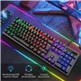 Rii | Clavier Gamer AZERTY FR | Nouveauté - USB - Clavier Filaire Rétroéclairé LED | PC Gaming PS4 PS5 Mac | Noir