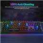 Rii | Clavier Gamer AZERTY FR | Nouveauté - USB - Clavier Filaire Rétroéclairé LED | PC Gaming PS4 PS5 Mac | Noir