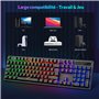 Rii | Clavier Gamer AZERTY FR | Nouveauté - USB - Clavier Filaire Rétroéclairé LED | PC Gaming PS4 PS5 Mac | Noir