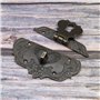 The Lord of the Tools 2pcs Moraillon Loquet Vintage Bronze Fermoir Boîte à Bijoux Serrure Décoration avec Vis pour Boîte en Bois