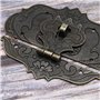 The Lord of the Tools 2pcs Moraillon Loquet Vintage Bronze Fermoir Boîte à Bijoux Serrure Décoration avec Vis pour Boîte en Bois