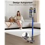 550W/45KPA Aspirateur Balai sans Fil 65min, 1.6 L Aspirateur sans Fil Puissant avec Rechargeable Support Mural, Brosse Anti-Enmê