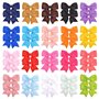 Lot de 40 barrettes à cheveux en ruban gros-grain pour filles, accessoires pour cheveux pour enfants et tout-petits