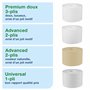 Tork Distributeur murale pour papier toilette rouleau mid-size sans mandrin blanc T7, gamme Elevation, 558040