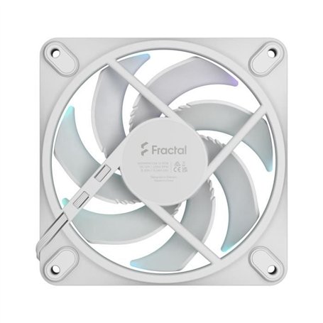Ventilateur PC - FRACTAL DESIGN - Momentum 12 RGB - FDB - Anneau lumineux ARGB Gen 2 - Contrôle PWM -  Blanc