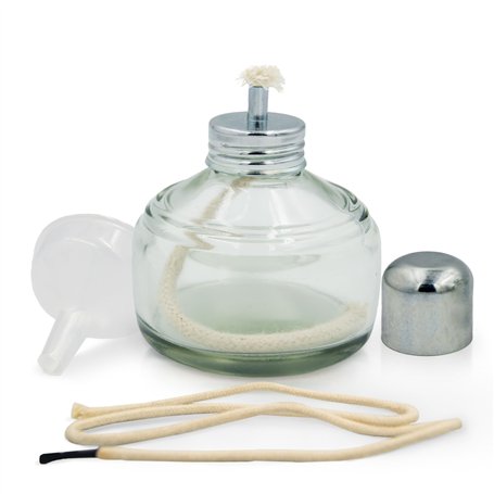 Behler Instruments - Alcohol Brûleur Lampe en verre avec système de sécurité anti-déversement. Comprend une mèche