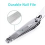 Coupe-ongles – Limes à ongles intégrées en acier inoxydable robuste, convient pour les ongles épais et tranchants, coupe-ongles