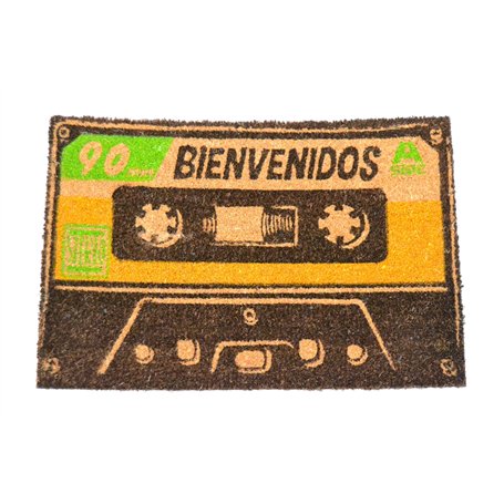 better with friends BIENVENIDOS Paillasson en fibres naturelles avec base en caoutchouc 60 x 40 cm