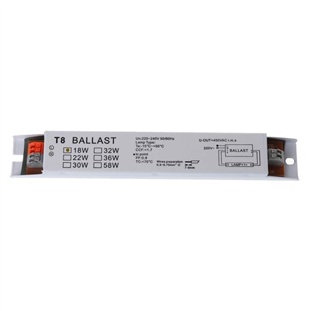 Buwei T8 220-240V AC 2x18W Ballast électronique à Large Tension Ballasts de Lampe Fluorescente