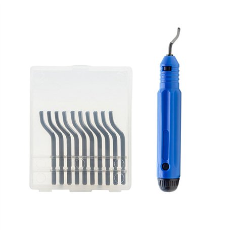 HOOLRZI Outils d'ébavurage Outil d'ébavurage Ébavureur avec poignée en Plastique Outil d'ébavurage Rotatif à 360 degrés Outil de