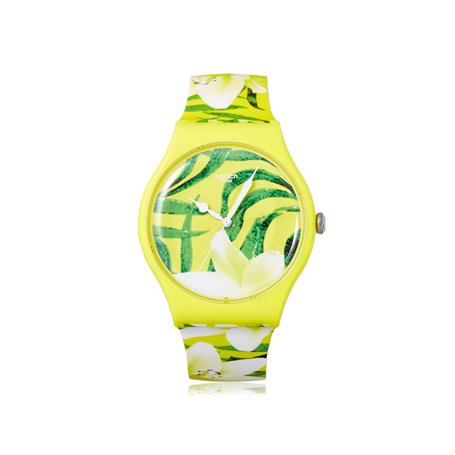 Swatch Femmes Analogique Quartz Montre avec Bracelet en Silicone SUOJ104