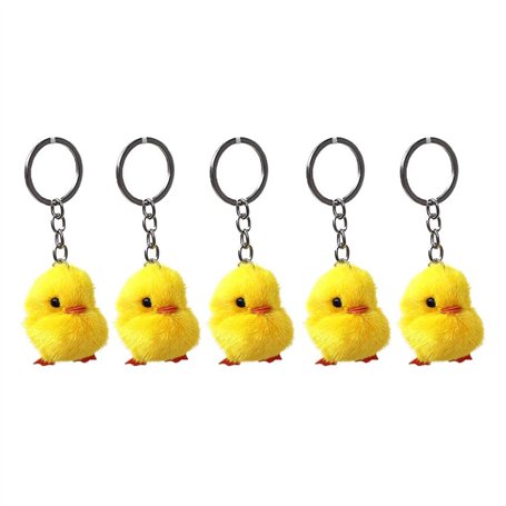 Kodbww Lot de 5 porte-clés en forme de canard jaune pour clés