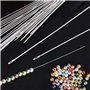 XFUYI 47 pièces Perles de graines Extra Fines Fines Longues Aiguilles Droites Fabrication de Bijoux avec enfile-Aiguilles Coussi