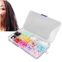 Perles de Tresse de Cheveux, 365pcs 12 Couleurs Perle Cheveux Tresse Ensemble D'accessoires de Dreadlocks de Perruque de Bricola