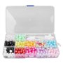 Perles de Tresse de Cheveux, 365pcs 12 Couleurs Perle Cheveux Tresse Ensemble D'accessoires de Dreadlocks de Perruque de Bricola
