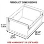 Acrimet Boîte à Fiches Organisateur 5'' x 8’', Base en Métal Robuste (Index AZ et un Séparateur Plastique Inclus) (Base Noire av