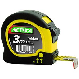 Metrica 08793 Mètre à ruban Rubber Touch 3 m x 16 mm Metrica 08793 Mètre à ruban Rubber Touch 3 m x 16 mm