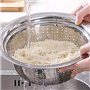 Lot de 2 Passoire de Cuisine Passoire avec Saladier en Acier Inoxydable Passoire Bol pour Fruits Légumes Riz Nouilles Pates Bol