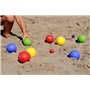 l&j Jeu de pétanque de plage - Boules de jardin avec étui de transport - Ensemble de 8 boules colorées complètes, amusement d'ét