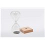 MASCAGNI Sablier Magnétique base en bois - H. 13 cm - Objet de Décoration intérieure avec création de boules exceptionnelles tou