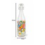 Excelsa Mexican Flowers Bouteille d'eau 1 litre en verre avec joint d'étanchéité