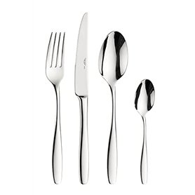 Prima Collection Elba Lot de 24 couverts en acier inoxydable 18/10 pour 6 personnes comprenant 6 cuillères de table