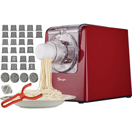 Sirge PASTAMAG30 Machine à pâtes 300 W - 30 Trafile - jusqu'à 900 g de pâte - Extrusion verticale et horizontale - Accessoires i