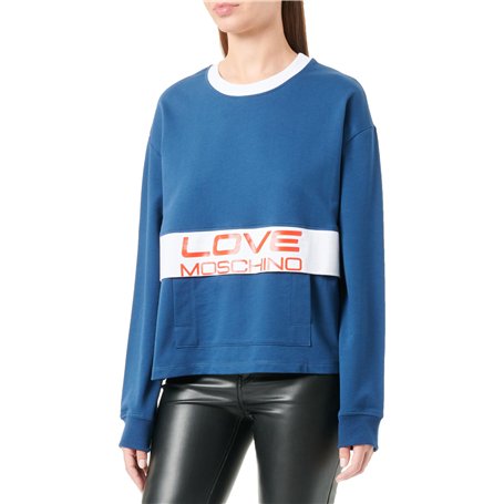 Love Moschino Sweat-Shirt à Manches Longues Flared Fit Maillot de survêtement